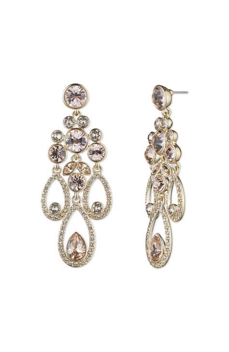 givenchy drama chandelier crystal earrings|Givenchy pearl c earrings.